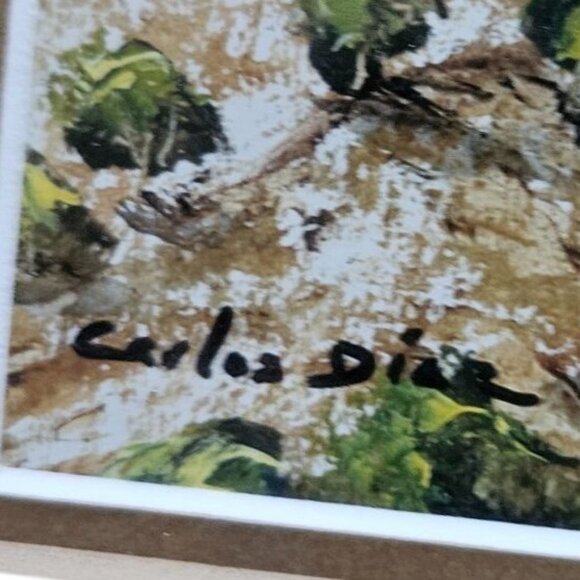 Print Carlos Diaz Original Watercolor Ronda Bridge Landscape Signed 12X11 Inches - Picture 4 of 8